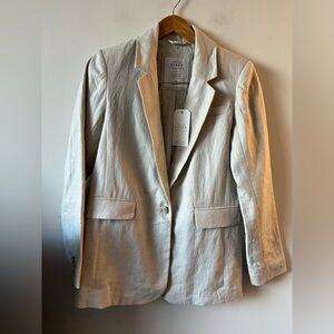 NWT Abercrombie & Fitch The A&F Linen Collection Linen Blazer